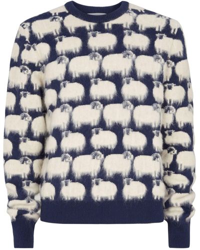 Lanvin Sheep Sweater - Blue