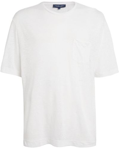 Frescobol Carioca Linen Striped Shirt - White