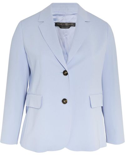 Marina Rinaldi Cady Single-breasted Blazer - Blue