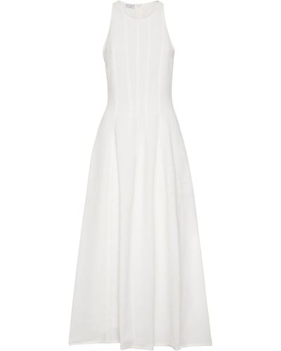 Brunello Cucinelli Sleeveless Maxi Dress - White