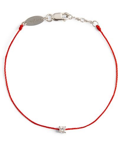 RedLine White Gold And Diamond Princesse Bracelet - Red