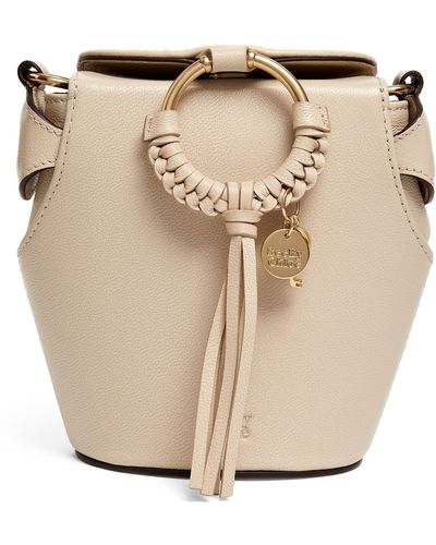 See By Chloé Leather Joan Bucket Bag - Natural