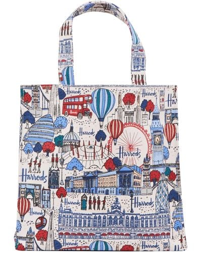 Harrods Small Pretty City Shopper Bag - Blue