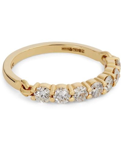 Melissa Kaye Yellow Gold And Diamond Lenox Pinky Ring - Brown