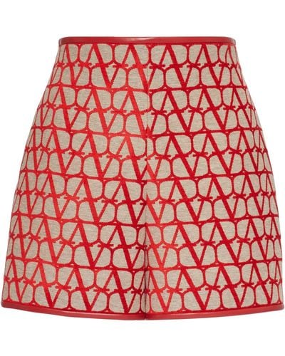 Valentino Garavani Monogram Mini Skirt - Red