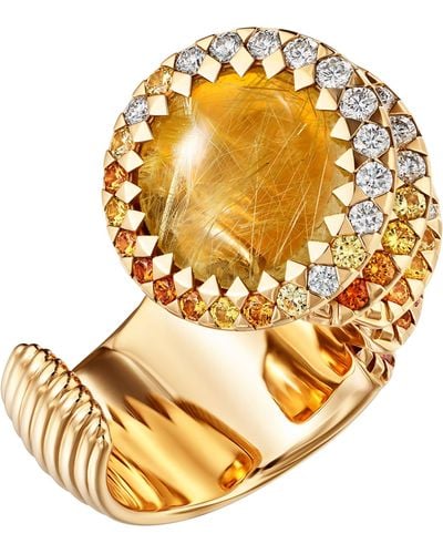 Cartier Rose Gold, Diamond And Mixed Stone Libre Polymorph Ring - Metallic