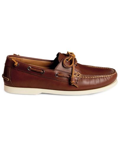 Polo Ralph Lauren Leather Merton Boat Shoes - Brown