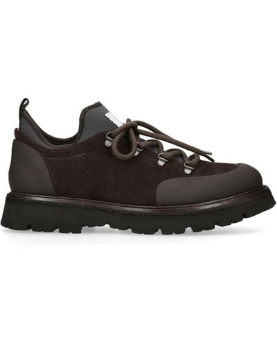 Eleventy Suede Hiker Boots - Black