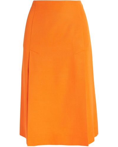 Stella McCartney Split Midi Skirt - Orange