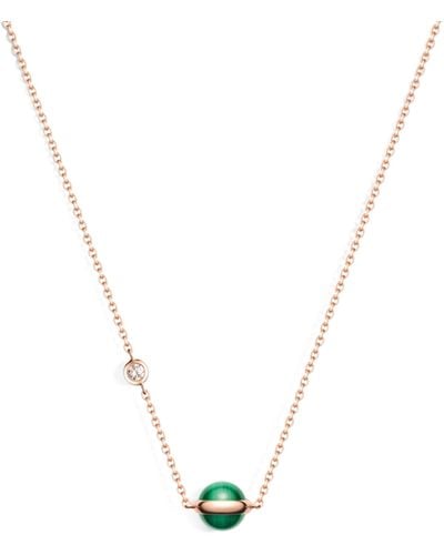 Piaget Rose Gold, Diamond And Malachite Possession Pendant Necklace - Green