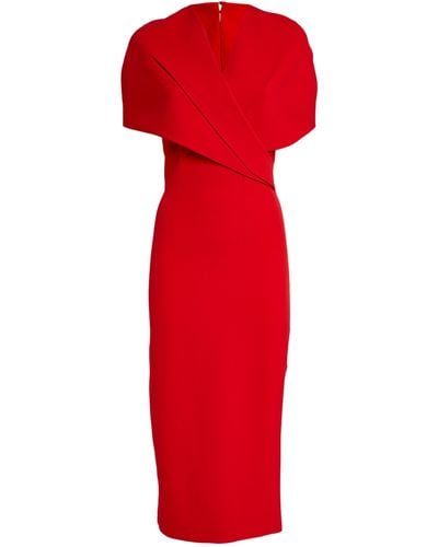 Safiyaa Flora Wrap-top Dress - Red