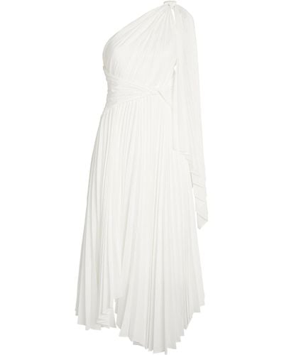 Acler Pleated Kalora Midi Dress - White