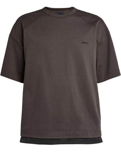 Juun.J Side-zip T-shirt - Grey