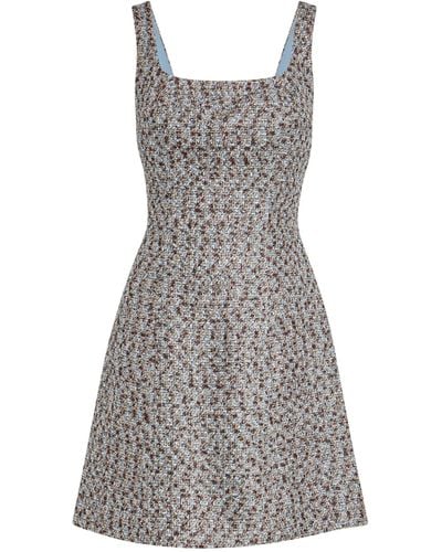 Veronica Beard Tweed Delphine Mini Dress - Gray