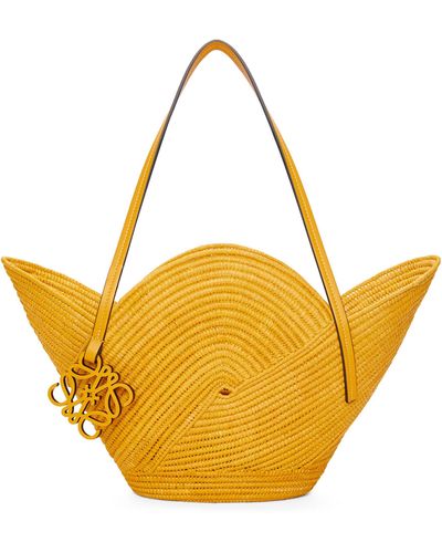Loewe X Paula's Ibiza Woven Petal Basket Bag - Natural