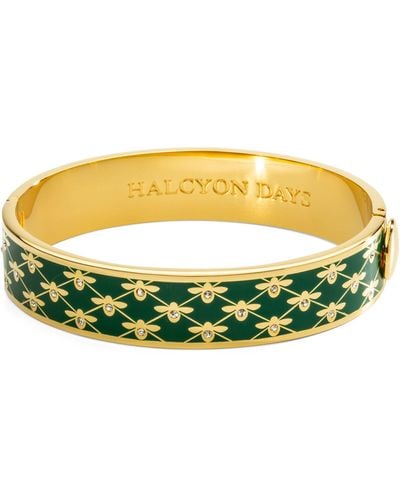Halcyon Days Gold-plated Bee Bangle - Yellow