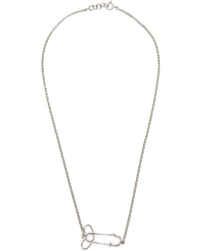 JW Anderson Palladium-plated Pendant Necklace - Metallic