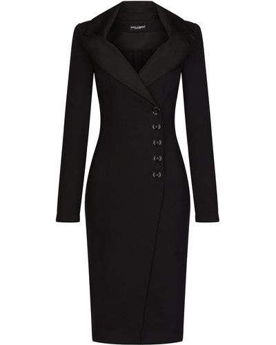 Dolce & Gabbana Button-down Tailored Dress - Black
