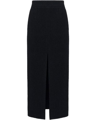 Alexander McQueen Wool-blend Pencil Skirt - Black