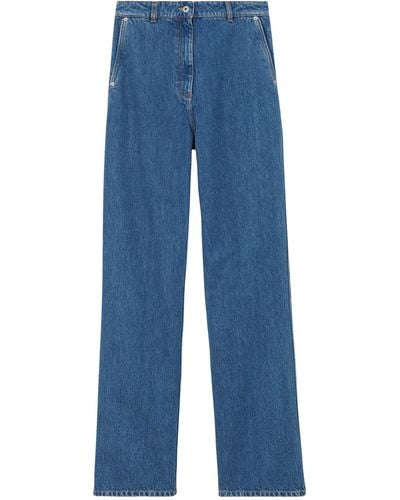 Burberry Mid-rise Wide-leg Jeans - Blue