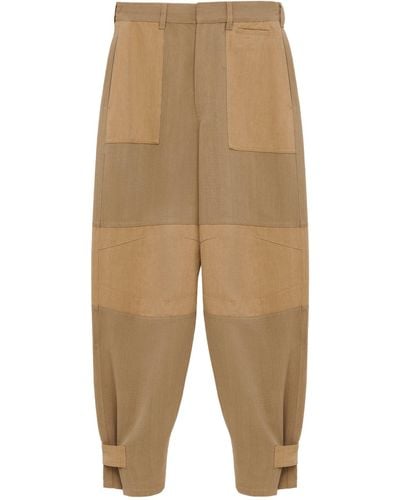 Loewe X Paula's Ibiza Linen-blend Tapered Cargo Trousers - Natural