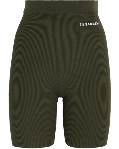 Jil Sander Knitted Biker Shorts - Green