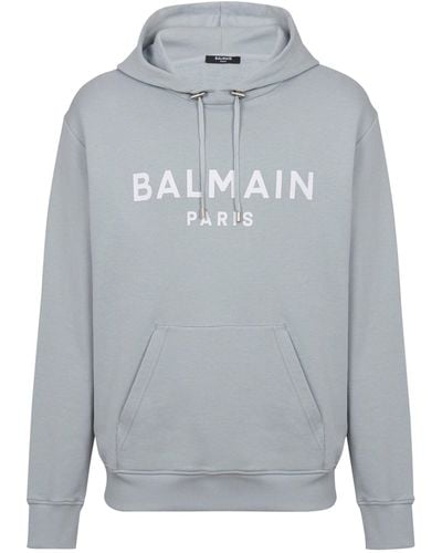 Balmain Logo Hoodie - Grey