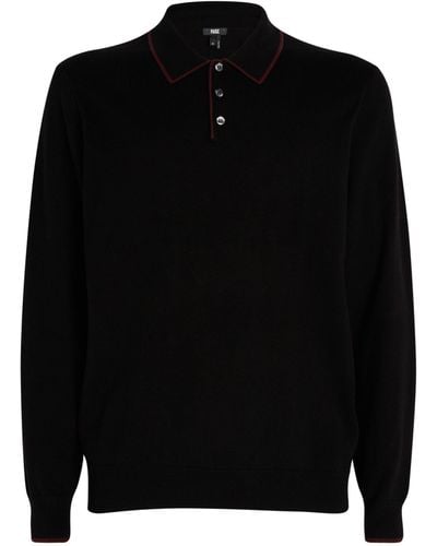 PAIGE Knitted Polo Shirt - Black