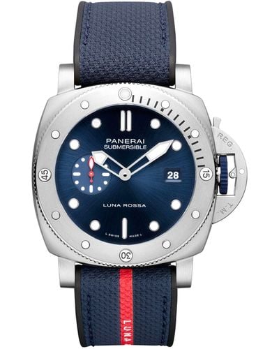 Panerai Stainless Steel Submersible Watch 44mm - Blue
