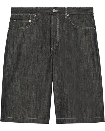 Gucci Firenze Denim Shorts - Gray