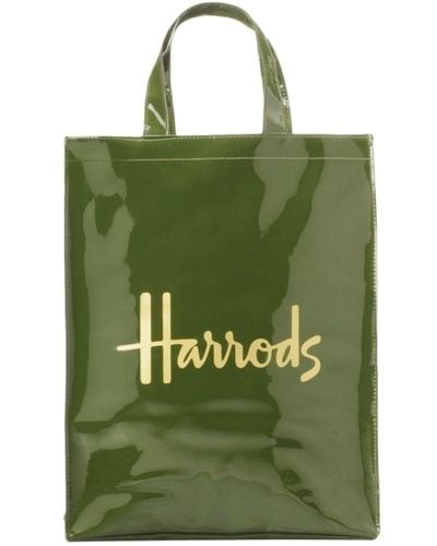 Harrods Medium Logo Shopper Bag - Green