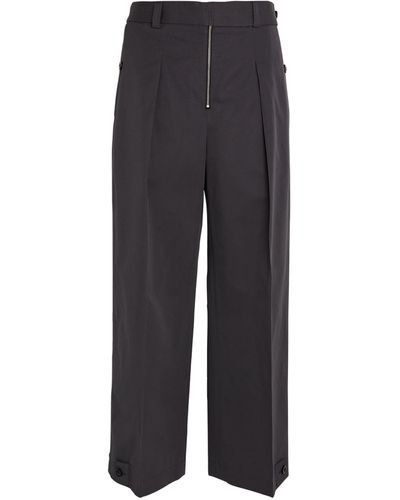 Jil Sander Wide-leg Pleated Trousers - Grey