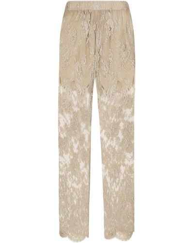 Dolce & Gabbana Lace Sweatpants - Natural