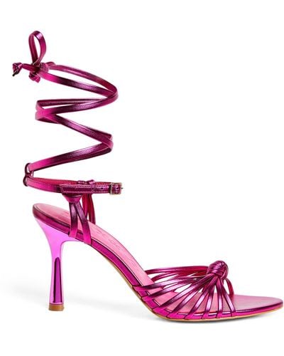 MAX&Co. Metallic Heeled Sandals 90 - Pink