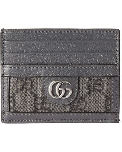 Gucci Gg Canvas Ophidia Card Holder - Metallic