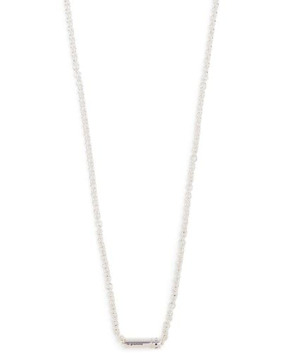 Le Gramme Sterling Silver Chain Cable Necklace - White