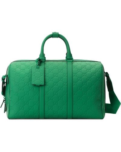 Gucci Medium Rubber-effect Duffle Bag - Green