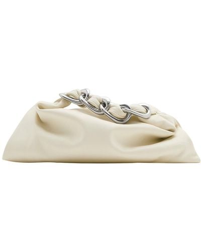 Burberry Mini Leather Swan Top-handle Bag - White