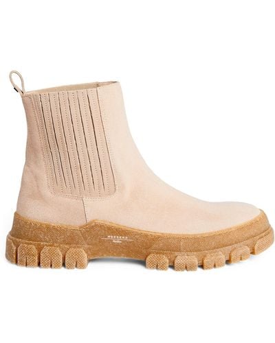Weekend by Maxmara Suede Genepi Ankle Boots - Natural