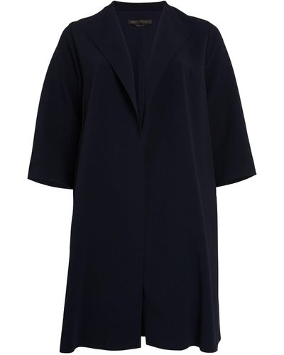 Marina Rinaldi Crepe Overcoat - Black