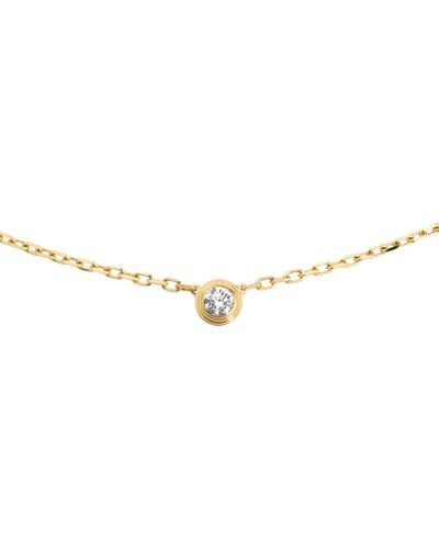 Cartier Small Yellow Gold And Diamond D'amour Necklace - Metallic