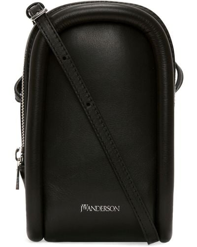 JW Anderson Leather Bumper Phone Pouch - Black