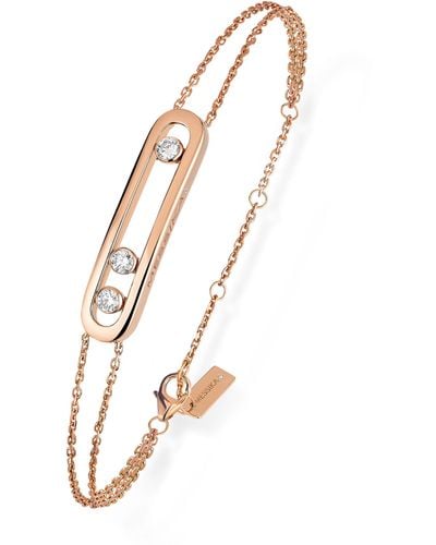 Messika Rose Gold And Diamond Move Classique Bracelet - Metallic