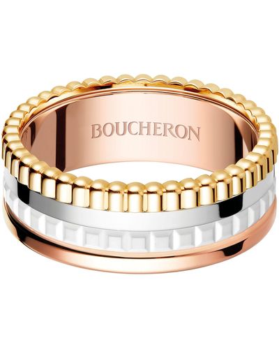 Boucheron Mixed Gold Quatre White Edition Small Ring - Metallic