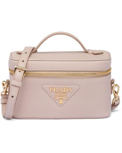 Prada Leather Mini Vanity Bag - Pink