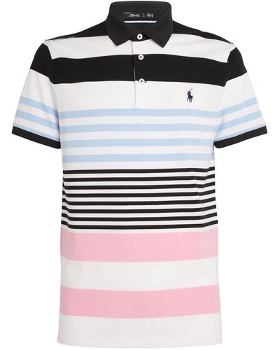 RLX Ralph Lauren Cotton-blend Striped Polo Shirt - White