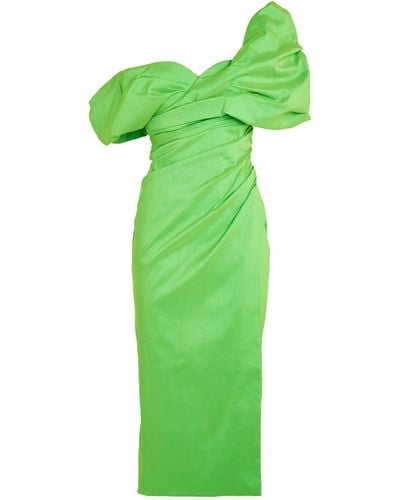 Rachel Gilbert Gia Midi Dress - Green