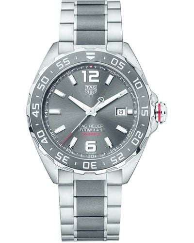 Tag Heuer Stainless Steel Formula 1 Caliber 5 Watch 43mm - Gray