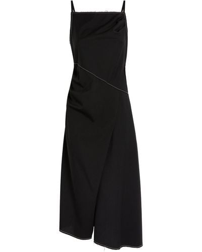 LVIR Asymmetric Midi Dress - Black