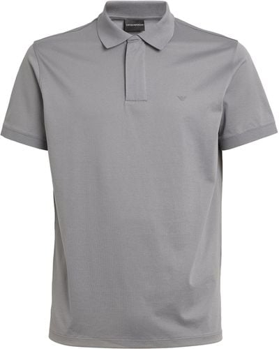 Emporio Armani Logo-detail Polo Shirt - Grey